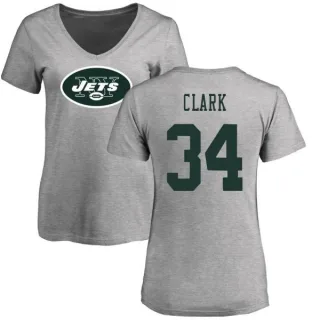 Jeremy Clark Women's New York Jets Name & Number Logo Slim Fit T-Shirt - Ash