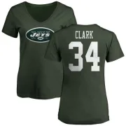 Jeremy Clark Women's New York Jets Name & Number Logo Slim Fit T-Shirt - Green