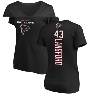 Jeremy Langford Women's Atlanta Falcons Backer Slim Fit T-Shirt - Black