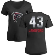 Jeremy Langford Women's Atlanta Falcons Midnight Mascot T-Shirt - Black