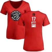 Jeremy Lin Women's Toronto Raptors Red Backer T-Shirt