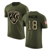 Jeremy Maclin Baltimore Ravens Olive Salute to Service Legend T-Shirt