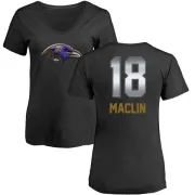 Jeremy Maclin Women's Baltimore Ravens Midnight Mascot T-Shirt - Black