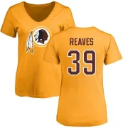 Jeremy Reaves Women's Washington Redskins Name & Number Logo Slim Fit T-Shirt - Gold