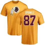 Jeremy Sprinkle Washington Redskins Name & Number Logo T-Shirt - Gold