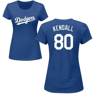 Jeren Kendall Women's Los Angeles Dodgers Name & Number T-Shirt - Royal