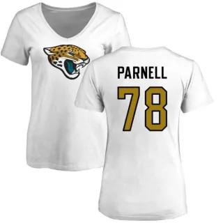 Jermey Parnell Women's Jacksonville Jaguars Name & Number Logo Slim Fit T-Shirt - White