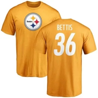 Jerome Bettis Pittsburgh Steelers Name & Number Logo T-Shirt - Gold