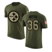 Jerome Bettis Pittsburgh Steelers Olive Salute to Service Legend T-Shirt