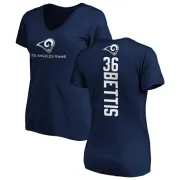 Jerome Bettis Women's Los Angeles Rams Backer Slim Fit T-Shirt - Navy