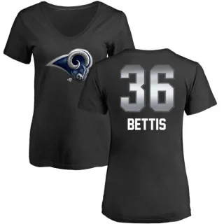 Jerome Bettis Women's Los Angeles Rams Midnight Mascot T-Shirt - Black