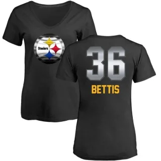 Jerome Bettis Women's Pittsburgh Steelers Midnight Mascot T-Shirt - Black