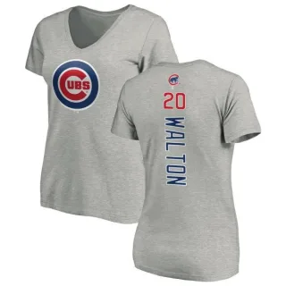 Jerome Walton Women's Chicago Cubs Backer Slim Fit T-Shirt - Ash