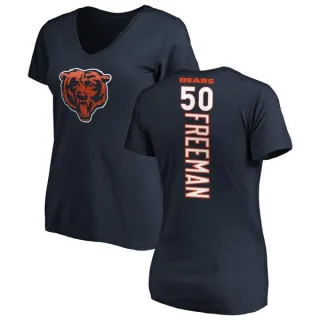 Jerrell Freeman Women's Chicago Bears Backer Slim Fit T-Shirt - Navy