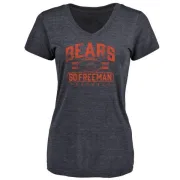 Jerrell Freeman Women's Chicago Bears Flanker Tri-Blend T-Shirt - Navy