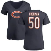 Jerrell Freeman Women's Chicago Bears Name & Number Logo Slim Fit T-Shirt - Navy