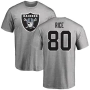 Jerry Rice Oakland Raiders Name & Number Logo T-Shirt - Ash