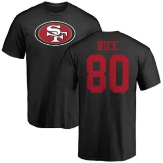 Jerry Rice San Francisco 49ers Name & Number Logo T-Shirt - Black