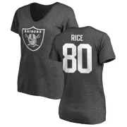 Jerry Rice Women's Oakland Raiders One Color T-Shirt - Ash