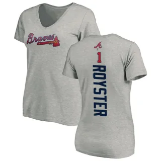 Jerry Royster Women's Atlanta Braves Backer Slim Fit T-Shirt - Ash