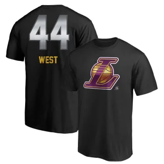 Jerry West Los Angeles Lakers Black Midnight Mascot T-Shirt