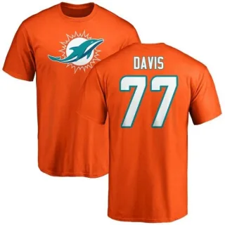 Jesse Davis Miami Dolphins Name & Number Logo T-Shirt - Orange