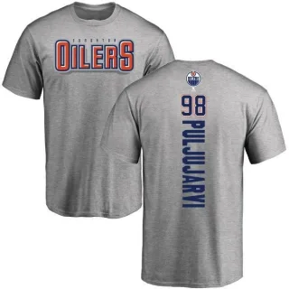 Jesse Puljujarvi Edmonton Oilers Backer T-Shirt - Ash