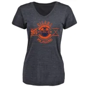 Jesse Puljujarvi Women's Edmonton Oilers Insignia Tri-Blend T-Shirt - Royal