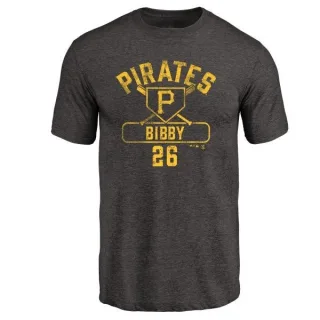 Jim Bibby Pittsburgh Pirates Base Runner Tri-Blend T-Shirt - Black