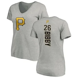 Jim Bibby Women's Pittsburgh Pirates Backer Slim Fit T-Shirt - Ash