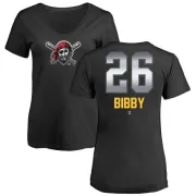 Jim Bibby Women's Pittsburgh Pirates Midnight Mascot V-Neck T-Shirt - Black