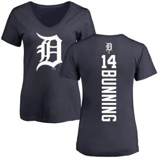 Jim Bunning Women's Detroit Tigers Backer Slim Fit T-Shirt - Navy