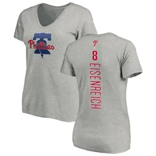 Jim Eisenreich Women's Philadelphia Phillies Backer Slim Fit T-Shirt - Ash