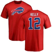 Jim Kelly Buffalo Bills Name & Number Logo T-Shirt - Red