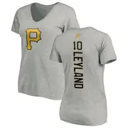 Jim Leyland Women's Pittsburgh Pirates Backer Slim Fit T-Shirt - Ash