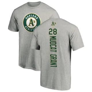 Jim Mudcat Grant Oakland Athletics Backer T-Shirt - Ash