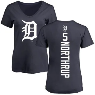 Jim Northrup Women's Detroit Tigers Backer Slim Fit T-Shirt - Navy