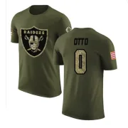 Jim Otto Oakland Raiders Olive Salute to Service Legend T-Shirt