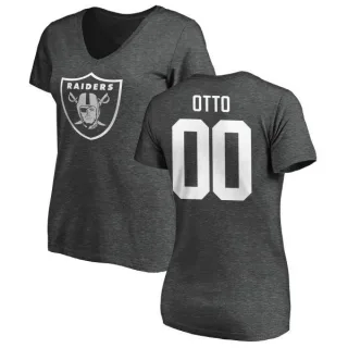 Jim Otto Women's Oakland Raiders One Color T-Shirt - Ash