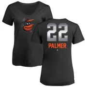 Jim Palmer Women's Baltimore Orioles Midnight Mascot V-Neck T-Shirt - Black