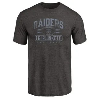 Jim Plunkett Oakland Raiders Flanker Tri-Blend T-Shirt - Black