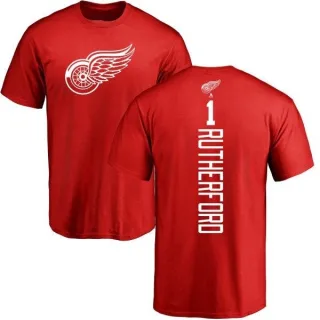 Jim Rutherford Detroit Red Wings Backer T-Shirt - Red