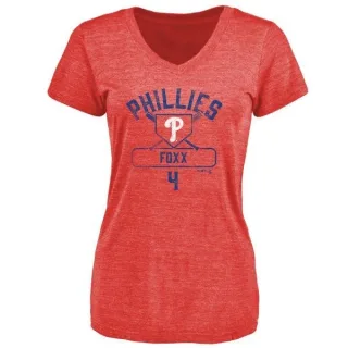 Jimmy Foxx Women's Philadelphia Phillies Base Runner Tri-Blend T-Shirt - Red