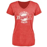 Jimmy Howard Women's Detroit Red Wings Insignia Tri-Blend T-Shirt - Red