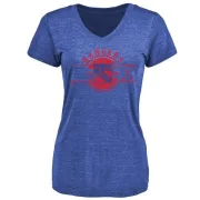 Jimmy Vesey Women's New York Rangers Insignia Tri-Blend T-Shirt - Royal