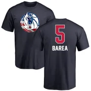 J.J. Barea Dallas Mavericks Navy Name and Number Banner Wave T-Shirt