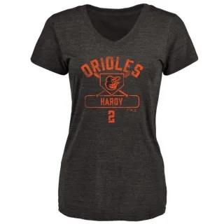 J.J. Hardy Women's Baltimore Orioles Base Runner Tri-Blend T-Shirt - Black