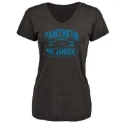 J.J. Jansen Women's Carolina Panthers Flanker Tri-Blend T-Shirt - Black