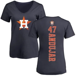 Joaquin Andujar Women's Houston Astros Backer Slim Fit T-Shirt - Navy