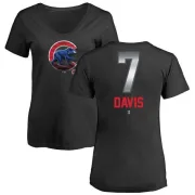 Jody Davis Women's Chicago Cubs Midnight Mascot V-Neck T-Shirt - Black